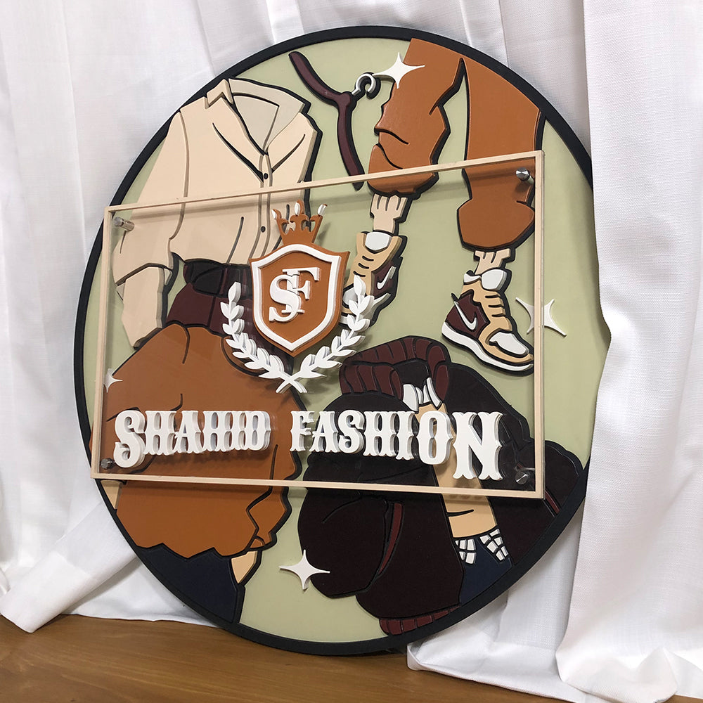 Custom Logo Design + Detailed 3D Wood Logo