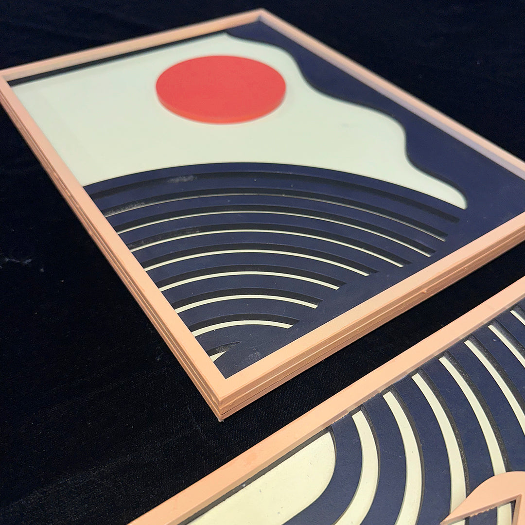 Bring the beach home with this mid-century modern luxury trio.