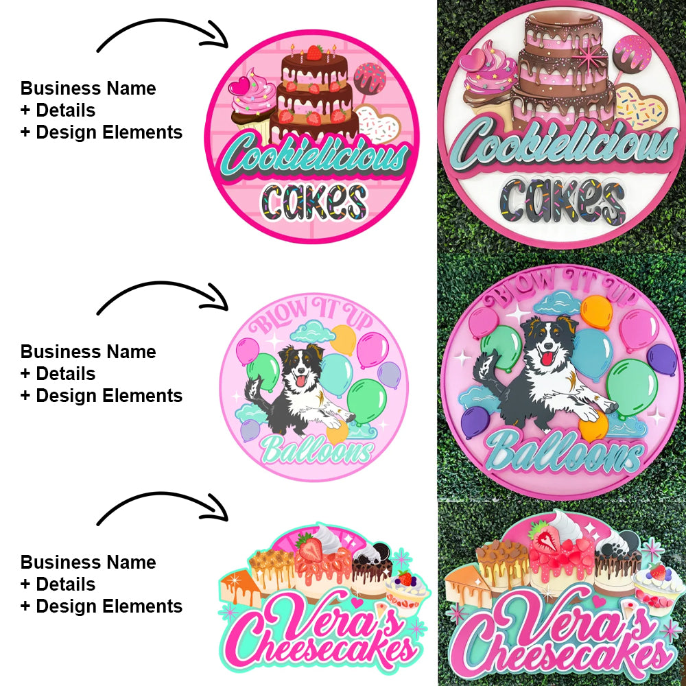 Custom Logo Design + Detailed 3D Wood Logo