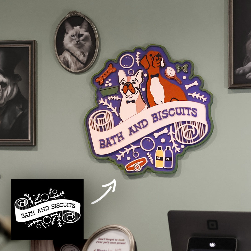 Custom Logo Design + Detailed 3D Wood Logo