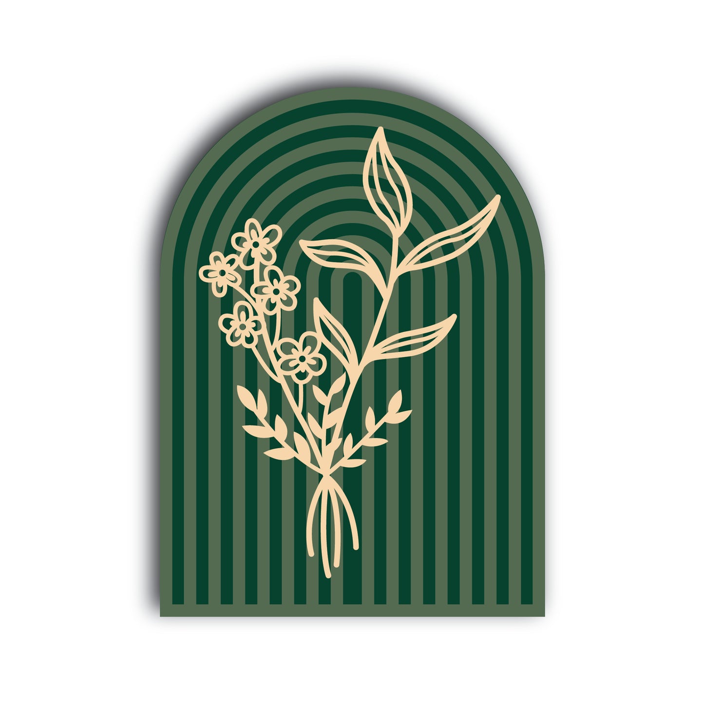 Modern Art Floral Green