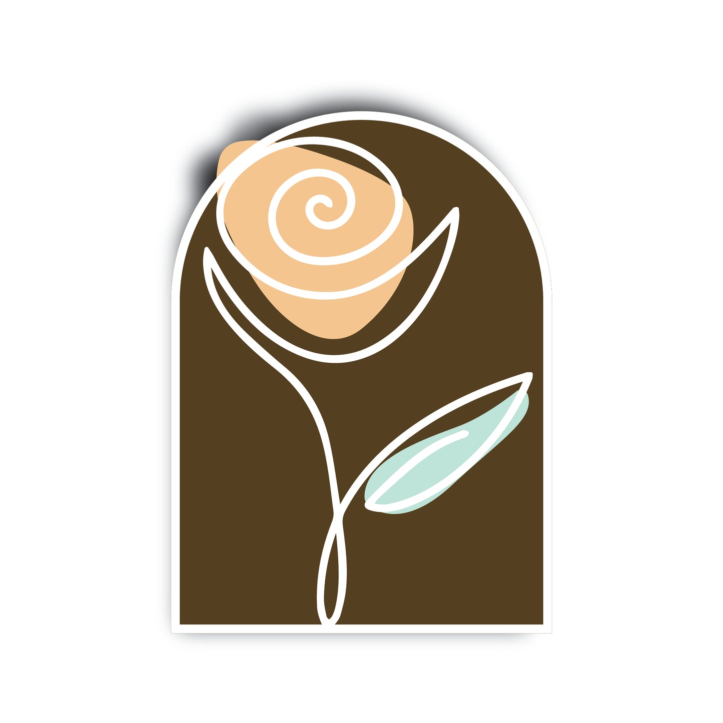 Mid century Modern Art Brown