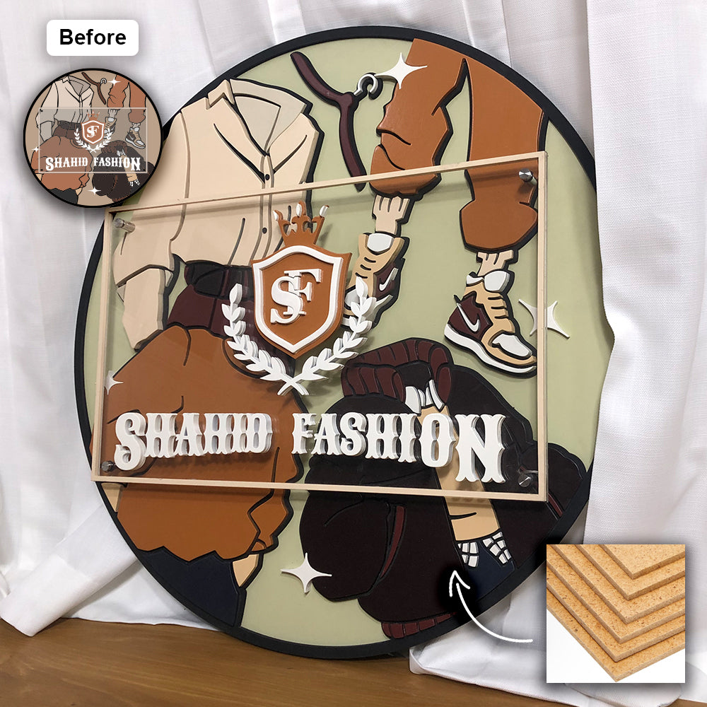 Detailed 3D Wood Logo of Your Orignal Design