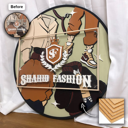 Detailed 3D Wood Logo of Your Orignal Design