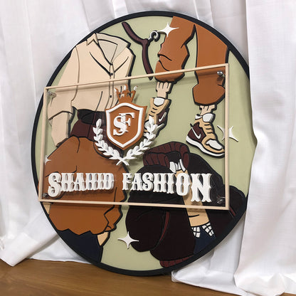 Custom Logo Design + Detailed 3D Wood Logo