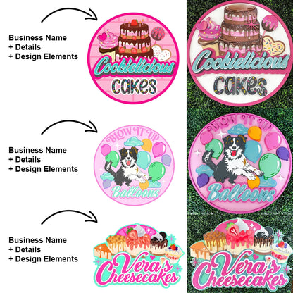 Custom Logo Design + Detailed 3D Wood Logo