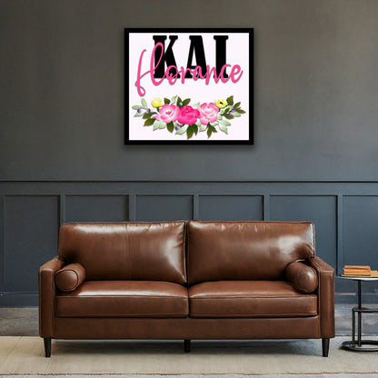 Custom 3D floral wooden sign