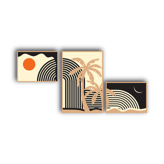 Bring the beach home with this mid-century modern luxury trio.