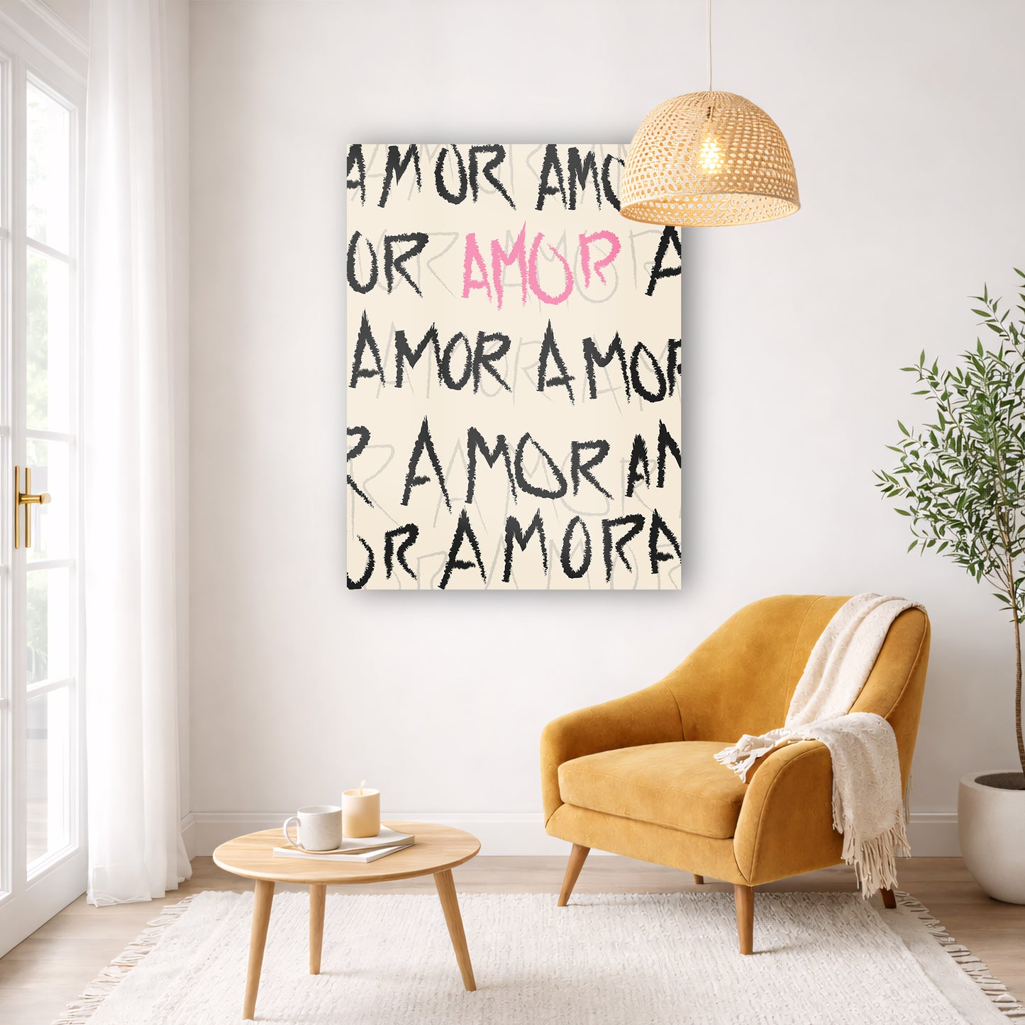 Amor Typography Abstract