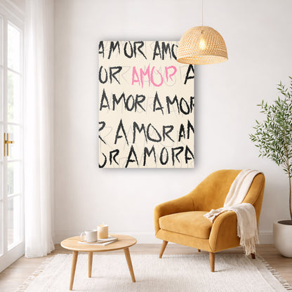 Amor Typography Abstract